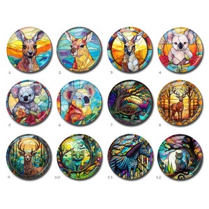 Känguru Cabochon, Koala Bild Glaskuppel, Tier Buntglas Bild Kamee, 12mm 14mm 16mm 18mm 20mm 25mm 30mm 35mm 40mm Glas (FJ3877)