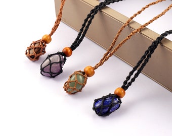 6-Piece Adjustable Stone Holder Necklace Cord Set For DIY Jewelry Making Black Brown Beige - View #7