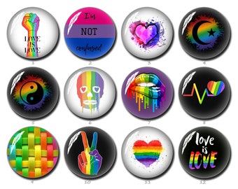 Rainbow Pride Cabochon, Love is love LGBT image Cúpula de vidrio, 10mm 12mm 14mm 16mm 18mm 20mm 25mm 30mm 35mm 40mm Art Photo Jewelry (FJ1176)