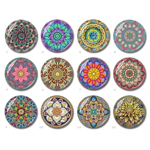 Mandala Cabochon, Namaste Image Glass Dome, Thanksgiving Cameo, 10mm 12mm 14mm 16mm 20mm 25mm 40mm Glass Dome, Ovale Teardrop Beads (FJ3463）