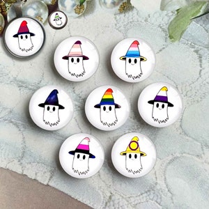 Cabochon LGBT Boo, dôme en verre à image Spooky Boo, camée photo Gay Pride, 10 mm 12 mm 14 mm 16 mm 18 mm 20 mm 25 mm 30 mm 35 mm 40 mm (FJ3723)
