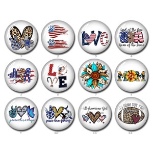 American USA Flag Cabochon, 4. Juli Bild Glaskuppel 10mm 12mm 14mm 16mm 18mm 20mm 25mm 30mm 35mm 40mm Fotoschmuck (FJ1554)