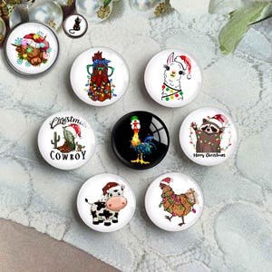 Christmas Cabochon, Animal image Glass dome, Handmade Picture Cameo, 10mm 12mm 14mm 16mm 18mm 20mm 25mm 30mm 35mm 40mm Glass Dome (FJ5365 )