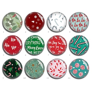 Christmas Candy Cane Cabochon, Hohoho Joy Round/Oval/Teardrop glass dome 10mm 12mm 25mm 40mm 10x14mm 13x18mm 20x30mm Photo Jewelry (FJ1927)