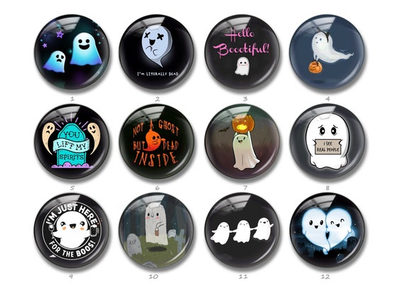 ハロウィンブーカボション、ブースナップボタンジュエリーチャーム、12