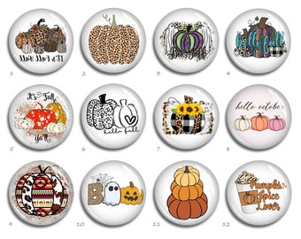 Plaid Pumpkin Cabochon, Thanksgiving Round/ Oval/ Teardrop Glass Dome , 10mm 12mm 25mm 40mm 10x14mm 13x18mm 20x30mm Photo Beads (FJ2119）