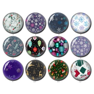 Cabujón navideño, cúpula de cristal con imagen de copo de nieve, 10mm, 12mm, 14mm, 16mm, 18mm, 20mm, 25mm, 30mm, 35mm, 40mm, joyería fotográfica de Navidad (FJ1264)