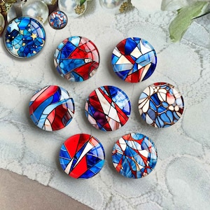 Cabochon patriotique, image du 4 juillet Dôme en verre, vitrail image camée, 10 mm 12 mm 14 mm 16 mm 18 mm 20 mm 25 mm 30 mm 35 mm 40 mm (FJ4181)