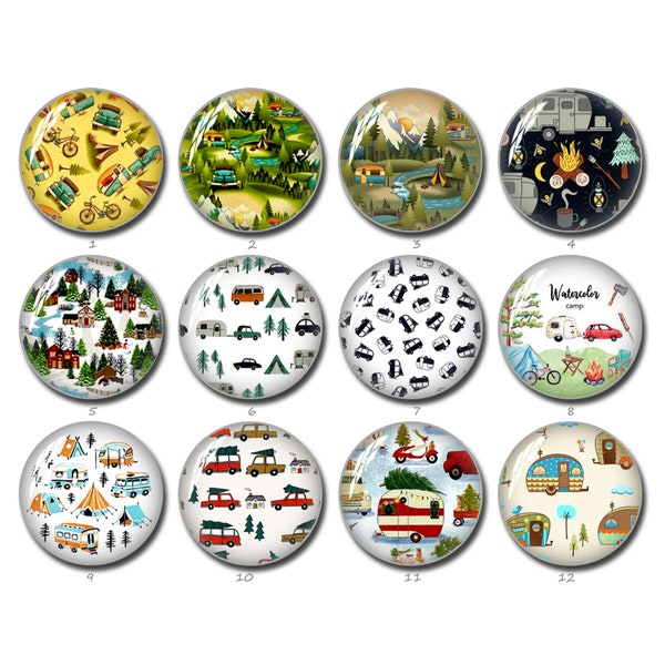 Christmas Caravan Cabochon,10mm 12mm 14mm 16mm 18mm 20mm 25mm 30mm 35mm 40mm Xmas Torten Caravan photo glass Jewelry (FJ1291）