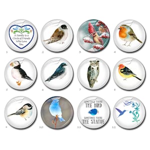 Cabochon cardinal, dôme ovale en verre goutte d'eau, image d'oiseau, 10 mm 12 mm 25 mm 40 mm 10 x 14 mm 13 x 18 mm 20 x 30 mm Perles photos bleues Brid (FJ3516