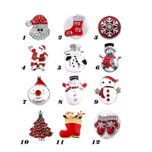 Christmas Ginger Snap button,Snowman Snap Button charm fit for 18mm/20mm snap jewelry,DIY Interchangeable Santa Claus Snap Buttons (MB89）