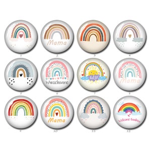 Rainbow Cabochon,Rainbow Mama image Glass dome,10mm 12mm 14mm 16mm 18mm 20mm 25mm 30mm 35mm 40mm Photo Jewelry (FJ1067）