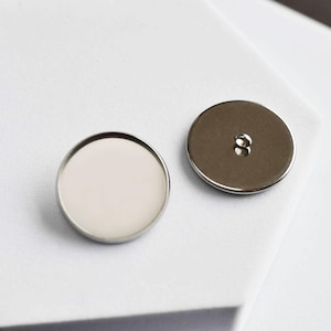 20 bottoni da cucire in acciaio inossidabile, bottoni personalizzati da 8-25 mm, bottoni rotondi in vetro cabochon, regalo di Natale/ricordo commemorativo -BXG194