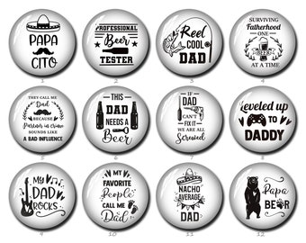 Reel Cool Dad Cabochon, Vaderdag Cadeau beeld Glazen koepel, 10mm 12mm 14mm 16mm 18mm 20mm 25mm 30mm 35mm 40mm Bear Dad Photo (FJ1322)