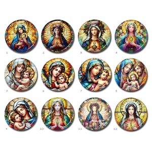 Lady Mary Cabochon, afbeelding glazen koepel, glas-in-lood foto camee, 10 mm 12 mm 14 mm 16 mm 18 mm 20 mm 25 mm 30 mm 35 mm 40 mm glazen bedels (FJ4016)