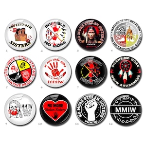 MMIW Cabochon, No More Stolen Sisters Bild Glaskuppel, Rote Hand Native American, 10mm 12mm 14mm 16mm 18mm 20mm 25mm 30mm 35mm 40mm (FJ5259）