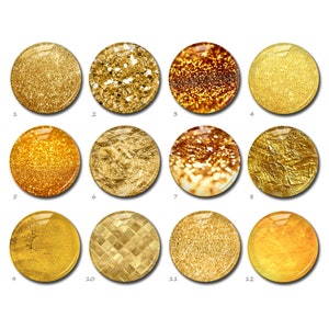 Goldfolie Foto-Cabochon, Goldbild Glaskuppel, Glasbild-Cameo, 10 mm 12 mm 14 mm 16 mm 18 mm 20 mm 25 mm 30 mm 35 mm 40 mm Glas (FJ4620)