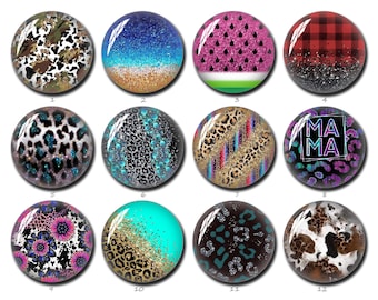 Colorful Leopard Print cabochon,Red Buffalo image glass dome 10mm 12mm 14mm 16mm 18mm 20mm 25mm 30mm 35mm 40mm Photo Jewelry (FJ1547）