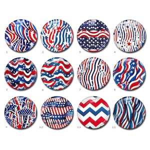 Cabochon patriotique, image du 4 juillet Dôme en verre, image camée en verre, 10 mm 12 mm 14 mm 16 mm 18 mm 20 mm 25 mm 30 mm 35 mm 40 mm verre (FJ4455)