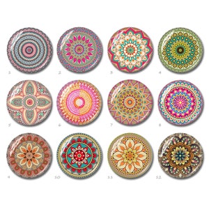Mandala cabochon, glazen koepel met namaste-afbeelding, Thanksgiving camee, 10 mm 12 mm 14 mm 16 mm 20 mm 25 mm 40 mm glazen koepel, ovale druppelvormige kralen (FJ3464 ）