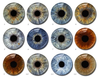Eyes Irish Cabochon, 14mm Thin Blythey Doll Eyes image Glass dome, Eyeball Picture Cameo, 12mm - 40mm for toy crafts cat animal eye (FJ5651）