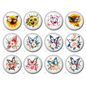 Cabochon farfalla, immagine farfalla 12mm 14mm 16mm 18mm 20mm 25mm 40mm Cupola di vetro rotonda, 10x14mm 13x18mm Perline floreali ovali a goccia (FJ3245)