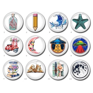 Books Cabochon,Full Moon image Glass dome, Creasent Moon Cameo, 10mm 12mm 14mm 16mm 18mm 20mm 25mm 30mm 35mm 40mm Photo Jewelry (FJ3531）