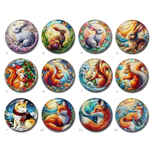 Hase Cabochon, Wolf Bild Glaskuppel, Glasmalerei Bild Cameo, 10mm 12mm 14mm 16mm 18mm 20mm 25mm 30mm 35mm 40mm Glasanhänger (FJ4058 )