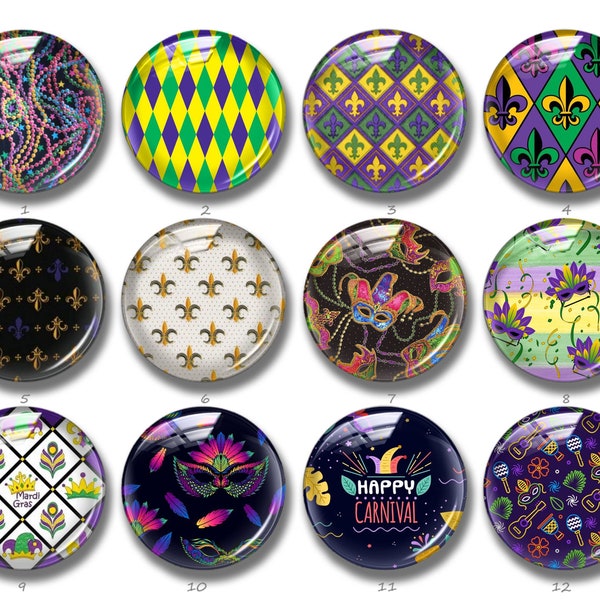 Mardi Gras Cabochon,Carnival Party Mask Snap Button charm ,10mm 12mm 14mm 16mm 18mm 20mm 25mm 30mm 35mm 40mm Purple image glass dome (FJ848）