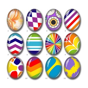 Cabochon ovale rayures arc-en-ciel, dôme en verre goutte d'eau LGBT Pride, 10 x 14 mm\13 x 18 mm\18 x 25 mm\20 x 30 mm\30 x 40 mm\40 x 50 mm DIY image en verre camée-FJ3897