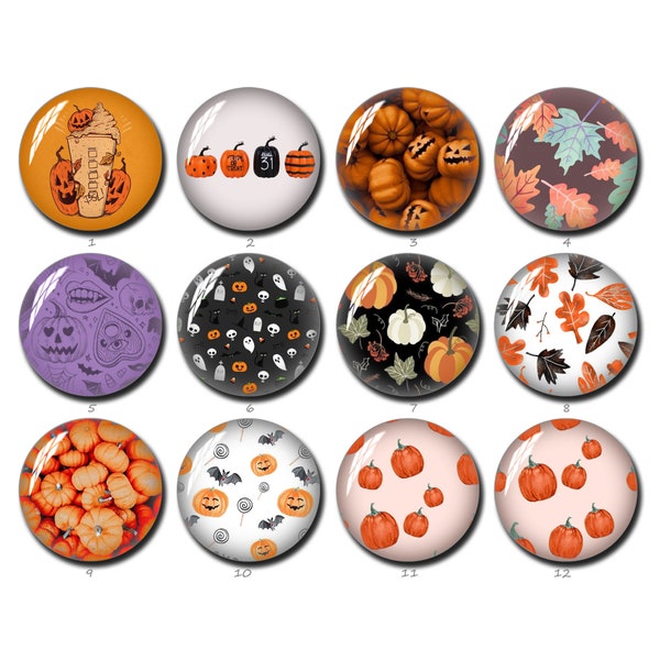 Pumpkin Cabochon,Autumn Fall Thanksgiving image Glass dome,10mm 12mm 14mm 16mm 18mm 20mm 25mm 30mm 35mm 40mm Halloween Photo Jewelry(FJ1057）