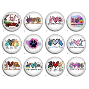 Cabochon Peace Love Hope, cupola in vetro con immagine sirena rotonda/ovale/a goccia 10mm 12mm 25mm 40mm 10x14mm 13x18mm 20x30mm Gioielli fotografici (FJ1854）