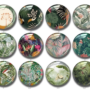 Cabochon tropical, plantes fougères Monstera, 10 mm 12 mm 14 mm 16 mm 18 mm 20 mm 25 mm 30 mm 35 mm 40 mm dôme en verre (FJ865）