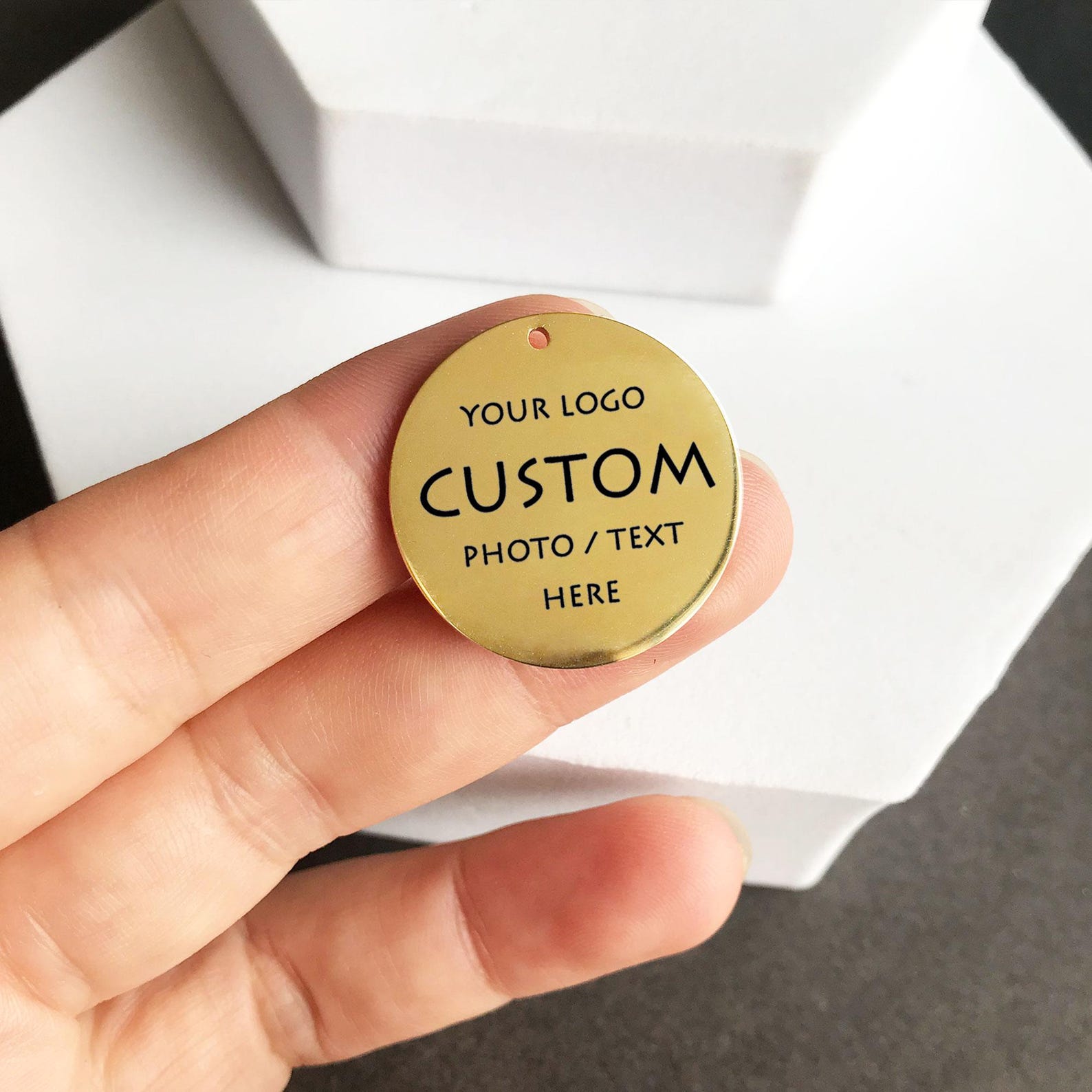 Custom Stainless Steel Charms, Personal Laser Engraved QR Code Charm ...