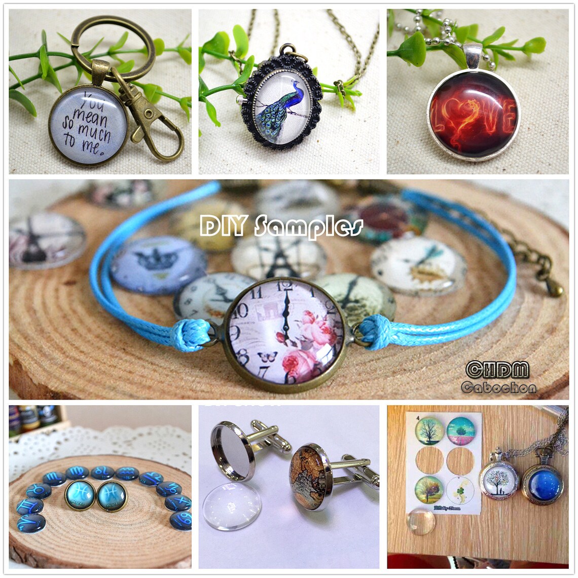 Moon Glass Domemoon Cabochonfull Moonmoon Jewelry Handmade Etsy