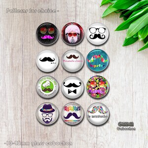 Mustache Cabochon,Beard Snap Button,Mustache Glass Snap jewelry charm,10-40mm Mustache glass dome photo cabochon for DIY jewelry (FJ296）