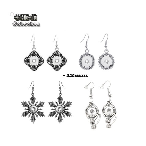 Snap button best sale earrings