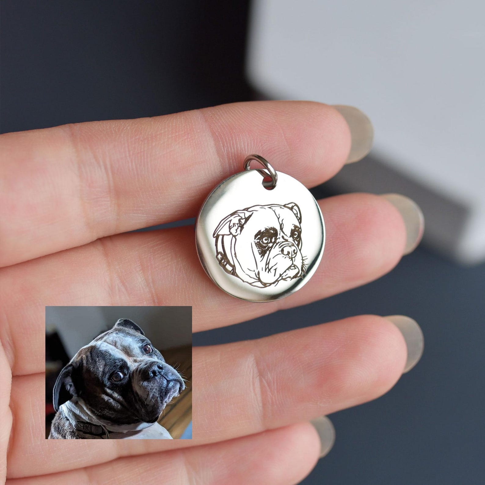 Custom Stainless Steel Charms, Personal Laser Engraved QR Code Charm ...