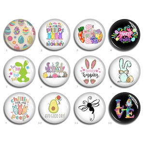 Ostern Cabochon, Bunnt Peeps Kaninchen Bild Rund / Oval / Tropfen Glaskuppel, 10 mm 12 mm 25 mm 40 mm 10 x 14 mm 13 x 18 mm 20 x 30 mm Foto Perlen (FJ2536）