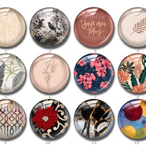 Handgemaakte cabochon, fotodrukknop, 10 mm 12 mm 14 mm 16 mm 18 mm 20 mm 25 mm 30 mm 35 mm 40 mm glazen koepel met afbeelding (FJ894）