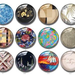 Handgemaakte cabochon, fotodrukknop, 10 mm 12 mm 14 mm 16 mm 18 mm 20 mm 25 mm 30 mm 35 mm 40 mm glazen koepel met afbeelding (FJ891)