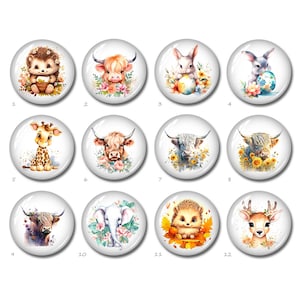 Cabochon di coniglio, immagine di mucca 12 mm 14 mm 16 mm 18 mm 20 mm 25 mm 40 mm Riccio Cupola di vetro, 10 x 14 mm 13 x 18 mm Perline fotografiche di animali a forma di lacrima ovale (FJ3250)