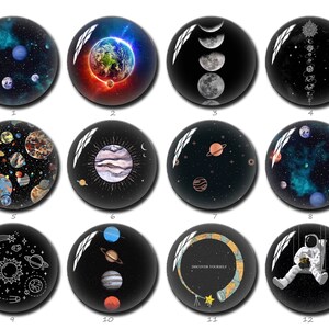 Cabujón de planetas de galaxia, cúpula de vidrio con fase lunar, 10 mm, 12 mm, 14 mm, 16 mm, 18 mm, 20 mm, 25 mm, 30 mm, 35 mm, 40 mm, cuentas de cúpula de vidrio con imagen universal (FJ930)