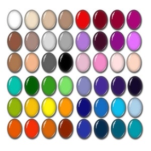 Einfarbig Oval Cabochon, Solid Color Foto Glaskuppel Perle, 10 mm 12 mm 14 mm 16 mm 18 mm 20 mm 25 mm 30 mm 40 mm Glasbild Cameo (OV-FJ00）