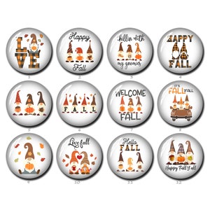 Automne Gnome Cabochon,Automne Image Gnome Dôme de verre,10mm 12mm 14mm 16mm 18mm 20mm 25mm 30mm 35mm 40mm Bijoux photo (FJ1080)