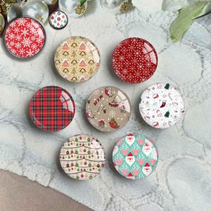 Christmas Photo Cabochon,Snowflake image Glass dome,10mm 12mm 14mm 16mm 18mm 20mm 25mm 30mm 35mm 40mm Christmas Photo Jewelry (FJ1134）