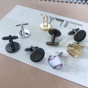20 pcs - Cufflinks Blanks ,Cuff Link Tray Base ,12mm 14mm 16mm 18mm 20mm Cabochon Cufflinks Bezel Cups French Cufflink Blanks -ACC29