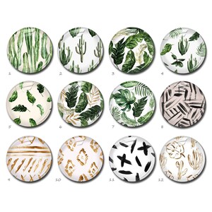 Kaktus Cabochon, Tropisches Blattbild Glaskuppel, Glasbild Kamee, 10mm 12mm 14mm 16mm 18mm 20mm 25mm 30mm 35mm 40mm Glas (FJ4615)
