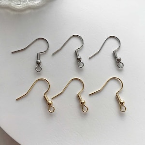 100 pcs - Stainless Steel Earrings Earring Wires - Hypoallergenic Ball Eary Wires - Dangle Earrings Hook -DIY Jewelry Accessories  -BXG28