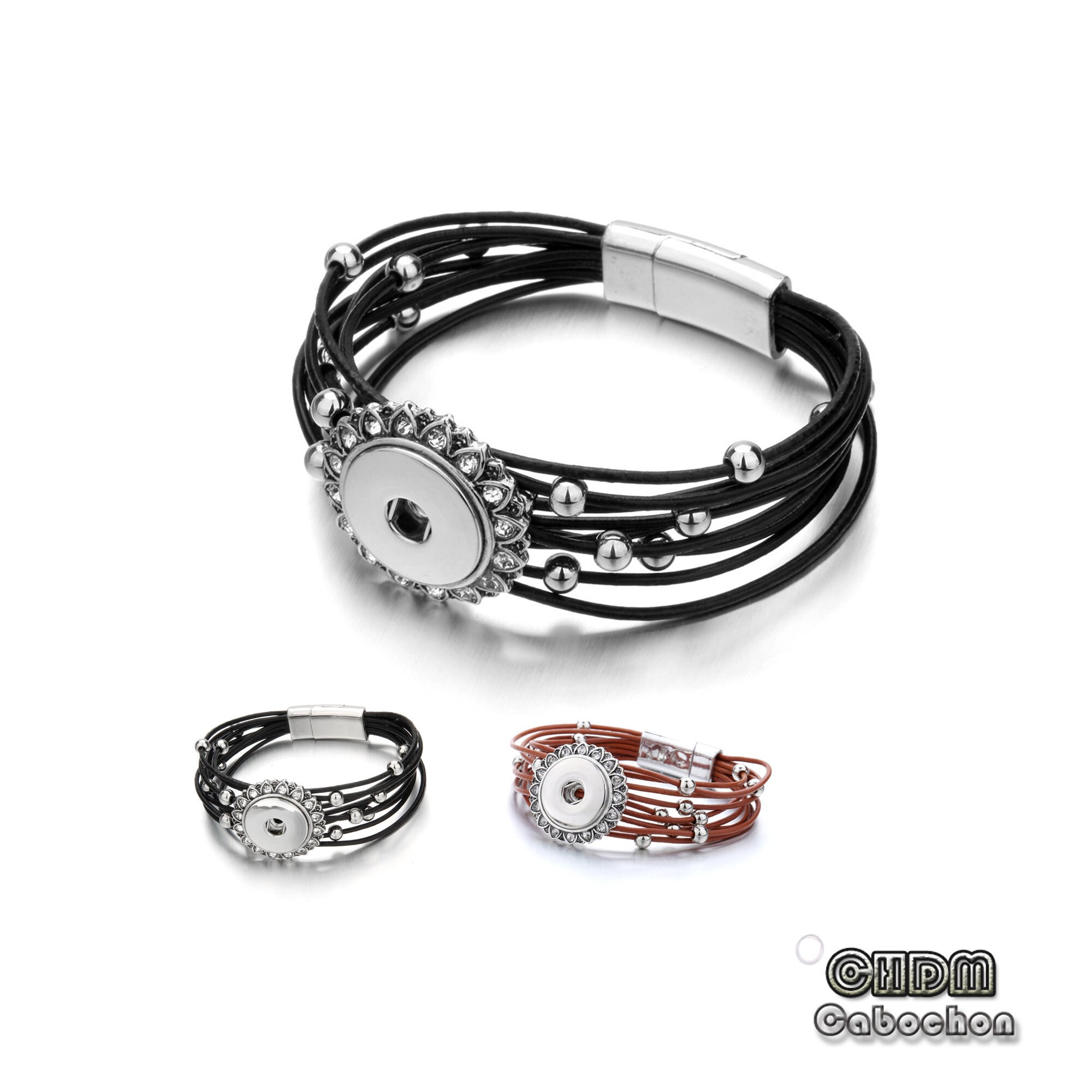 Snap Button Braceletdiy Leather Bracelet for 18MM Ginger Snap Etsy